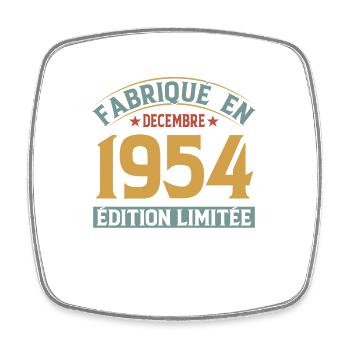 Fabriqué En Décembre 1954 Édition Limitée - Magnet carré - blanc - Devant