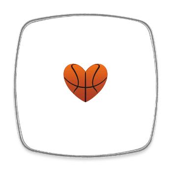 Le basketball est ma Saint-Valentin - Magnet carré - blanc - Devant