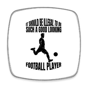 Football player Football coach Football footballer - Square fridge magnet - white - Front