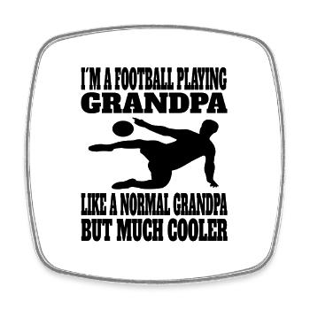 Football Grand-père Footballeur Entraîneur de football Grand-père - Magnet carré - blanc - Devant
