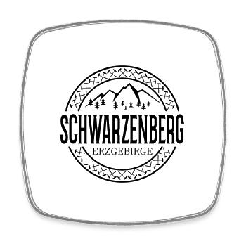 Schwarzenberg Erzgebirge - Viereckiger Kühlschrankmagnet - Weiß - Vorne
