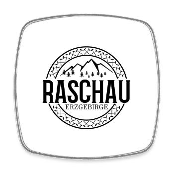 Raschau Erzgebirge - Viereckiger Kühlschrankmagnet - Weiß - Vorne
