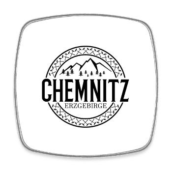 Chemnitz Erzgebirge - Viereckiger Kühlschrankmagnet - Weiß - Vorne