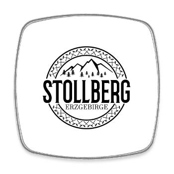 Stollberg Erzgebirge - Viereckiger Kühlschrankmagnet - Weiß - Vorne
