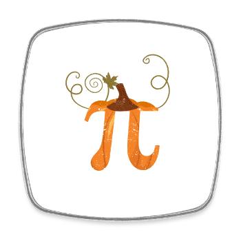 Pi Day Pumpkin Pike Math Funny Creepy - Square fridge magnet - white - Front