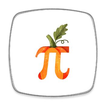 Pi Day Kürbiskuchen Mathe Gruselig Halloween - Viereckiger Kühlschrankmagnet - Weiß - Vorne