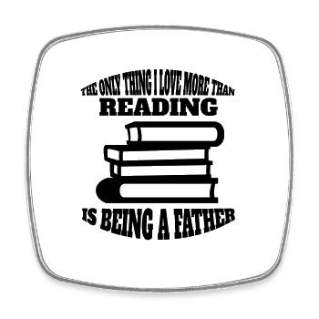 Read Books Readers Book Lovers Gift Book - Square fridge magnet - white - Front