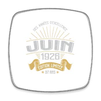 Juin 1926 97 Ans Anniversaire Vintage Idée Cadeau - Magnet carré - blanc - Devant