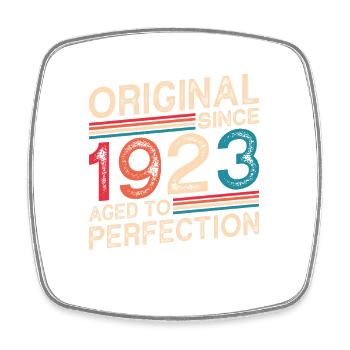 Original seit 1923 Perfekt gealtert - Viereckiger Kühlschrankmagnet - Weiß - Vorne