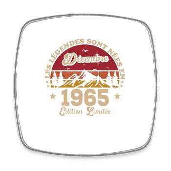 Les Légendes Sont Nées En Décembre 1965 - Magnet carré - blanc - Devant