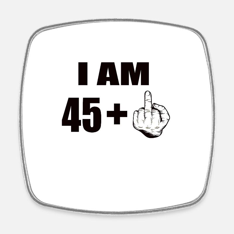 46e anniversaire - Magnet carré - blanc