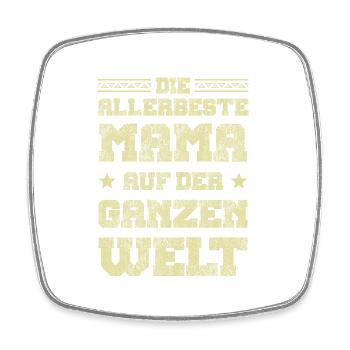 Beste Mama der Welt - Viereckiger Kühlschrankmagnet - Weiß - Vorne