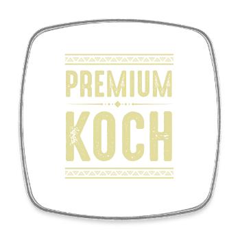 Premium Koch - Viereckiger Kühlschrankmagnet - Weiß - Vorne