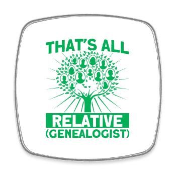Genealogie Ahnenforscher Ahnenforschung Geschenk - Viereckiger Kühlschrankmagnet - Weiß - Vorne