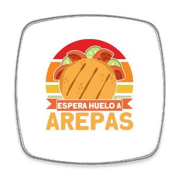 Kolumbianische Arepa Arepas Arepa Geschenk - Viereckiger Kühlschrankmagnet - Weiß - Vorne