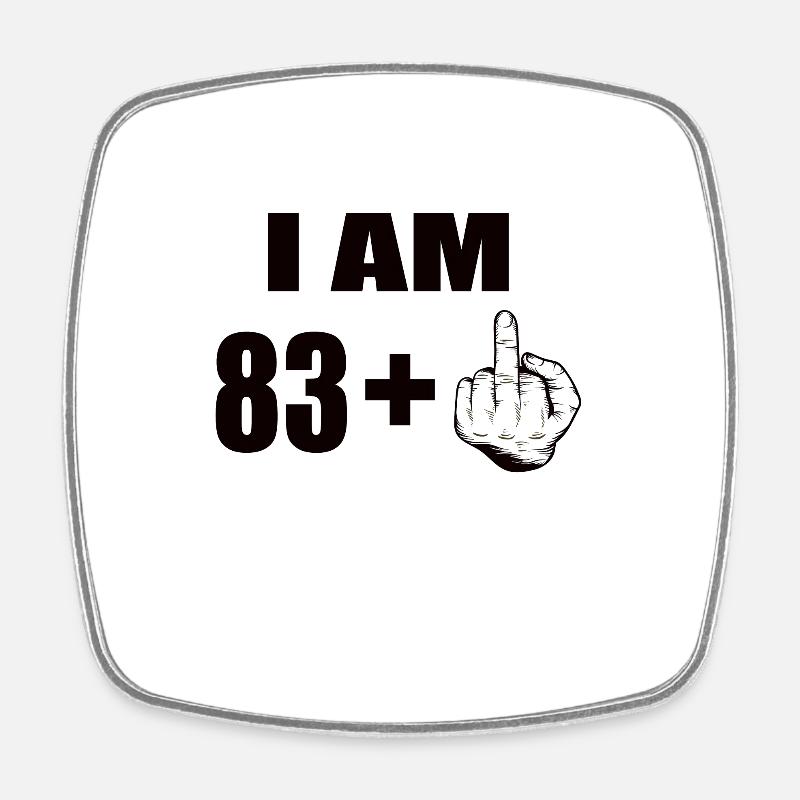84th birthday - Square fridge magnet - white