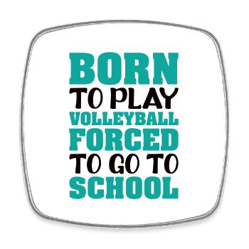 Volleyball volley serve volleyball player - Square fridge magnet - white - Front