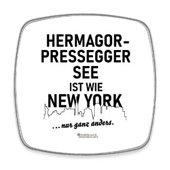 Hermagor-Pressegger See - Viereckiger Kühlschrankmagnet - Weiß - Vorne