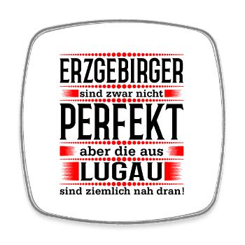 Erzgebirge Lugau - Viereckiger Kühlschrankmagnet - Weiß - Vorne