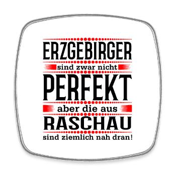Erzgebirge Raschau - Viereckiger Kühlschrankmagnet - Weiß - Vorne