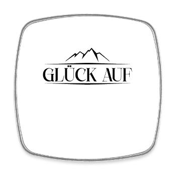 Erzgebirge Gruß - Viereckiger Kühlschrankmagnet - Weiß - Vorne