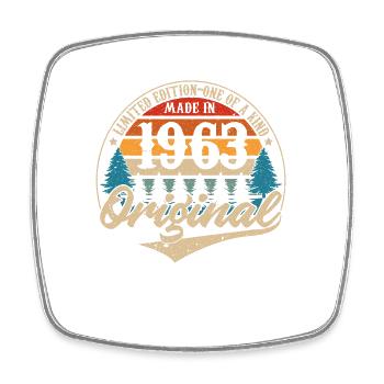 Jahrgang 1963 Original - Viereckiger Kühlschrankmagnet - Weiß - Vorne