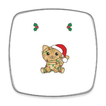 Je veux un chat pour Noël chats mignons - Magnet carré - blanc - Devant