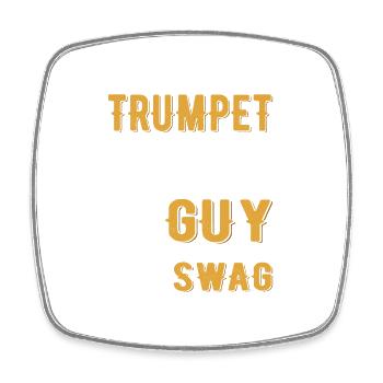 Trumpet Guy Just a Normal Guy But With More Swag P - Viereckiger Kühlschrankmagnet - Weiß - Vorne