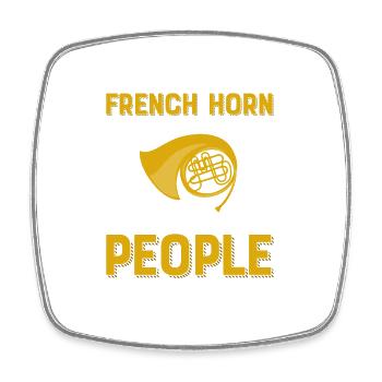 French Horn The Instrument For Intelligent People - Viereckiger Kühlschrankmagnet - Weiß - Vorne