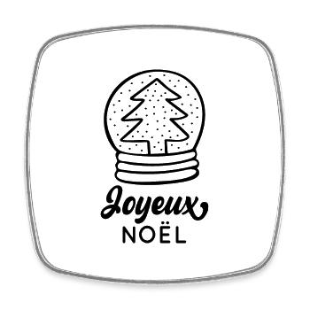Joyeux Noël - Magnet carré - blanc - Devant