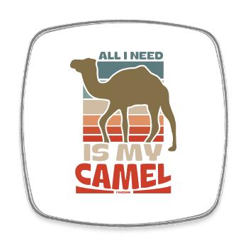 All I Need Is My Camel - Viereckiger Kühlschrankmagnet - Weiß - Vorne