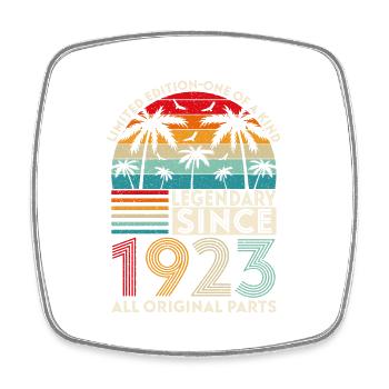 Legendär seit 1923 alle Originalteile - Viereckiger Kühlschrankmagnet - Weiß - Vorne