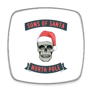 SONS OF SANTA NORTH POLE - Viereckiger Kühlschrankmagnet - Weiß - Vorne