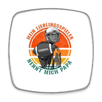 Mein Lieblingsspieler Nennt Mich Papa Football - Viereckiger Kühlschrankmagnet - Weiß - Vorne