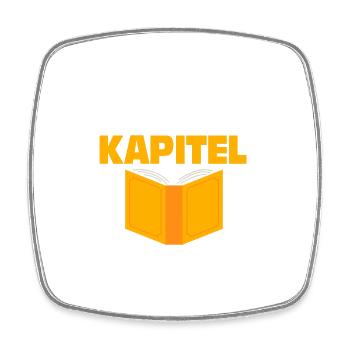 Nur noch ein Kapitel Lesen Buch - Viereckiger Kühlschrankmagnet - Weiß - Vorne