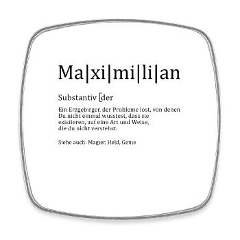 Erzgebirge Maximilian - Viereckiger Kühlschrankmagnet - Weiß - Vorne