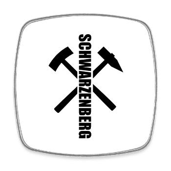 Schwarzenberg Erzgebirge - Viereckiger Kühlschrankmagnet - Weiß - Vorne