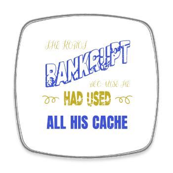 Hobbyists Robotics Tshirt Funny Quote Sci Fi - Square fridge magnet - white - Front