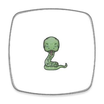 Python Snake Pithon Pi Tag Symbol Drôle de math - Magnet carré - blanc - Devant