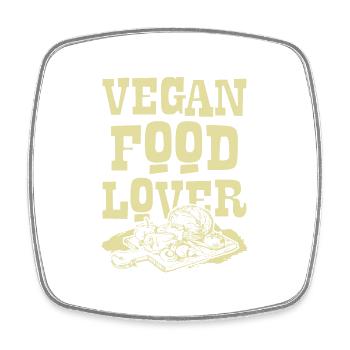 Vegan Lover - Square fridge magnet - white - Front
