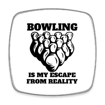 Bowling Bowling Cadeau Kegel Boule de bowling Bowler - Magnet carré - blanc - Devant