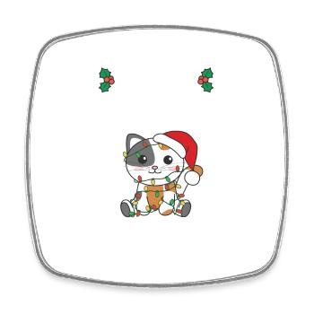 I want a cat for Christmas cute cats - Square fridge magnet - white - Front