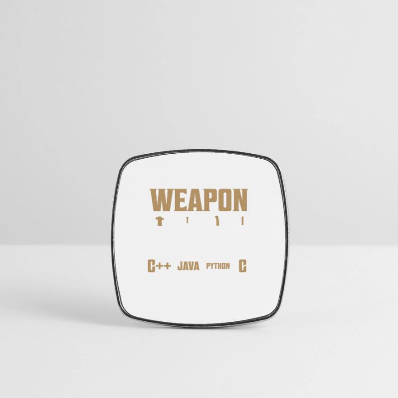 Choose Your Weapon C++, Java, Python, C Programmer Square fridge magnet