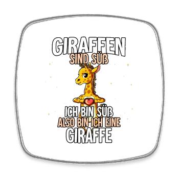 Giraffen Sind Süß Giraffe - Viereckiger Kühlschrankmagnet - Weiß - Vorne