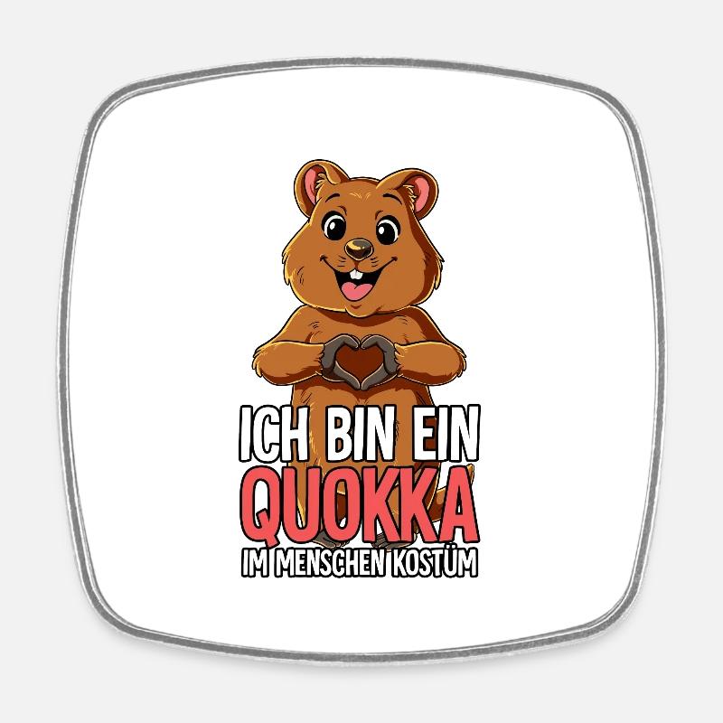 Ich Bin Ein Quokka - Viereckiger Kühlschrankmagnet - Weiß