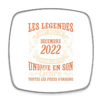 Les Légendes Sont Nées En Décembre 2022 Cadeau - Magnet carré - blanc - Devant