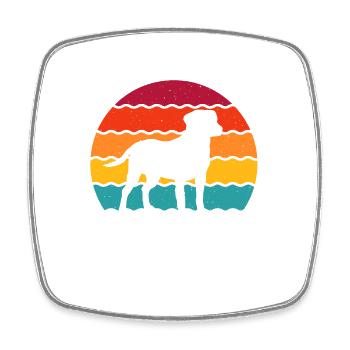 Entlebucher Sennenhundeflüsterer Retro Vintage - Viereckiger Kühlschrankmagnet - Weiß - Vorne