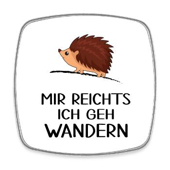 Wandern Wanderstock servus alpin Bergwandern - Viereckiger Kühlschrankmagnet - Weiß - Vorne