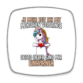 Einhorn - Viereckiger Kühlschrankmagnet - Weiß - Vorne