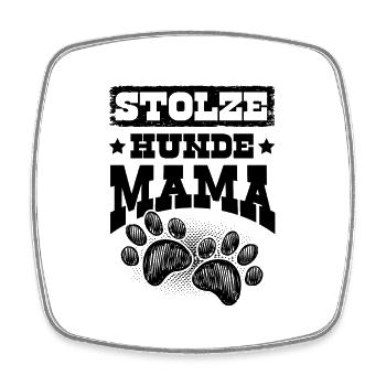 Stolze Hunde mama - Viereckiger Kühlschrankmagnet - Weiß - Vorne